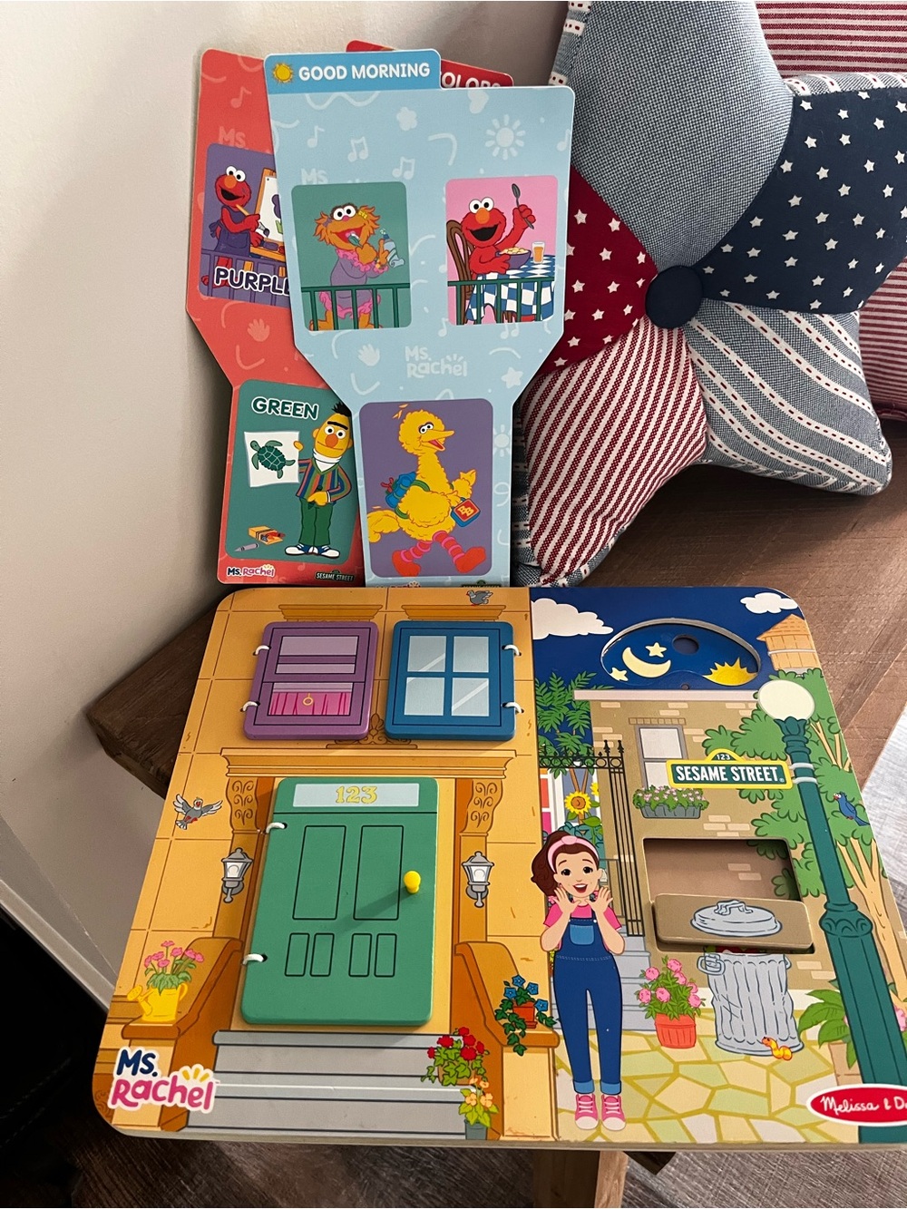 Melissa & Doug Sesame Street/Ms. Rachel Wooden Activity Board